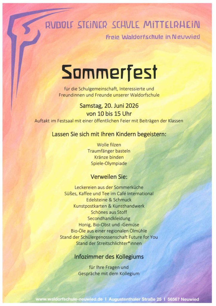 Sommerfest am Samstag, 20. Juni 2026
