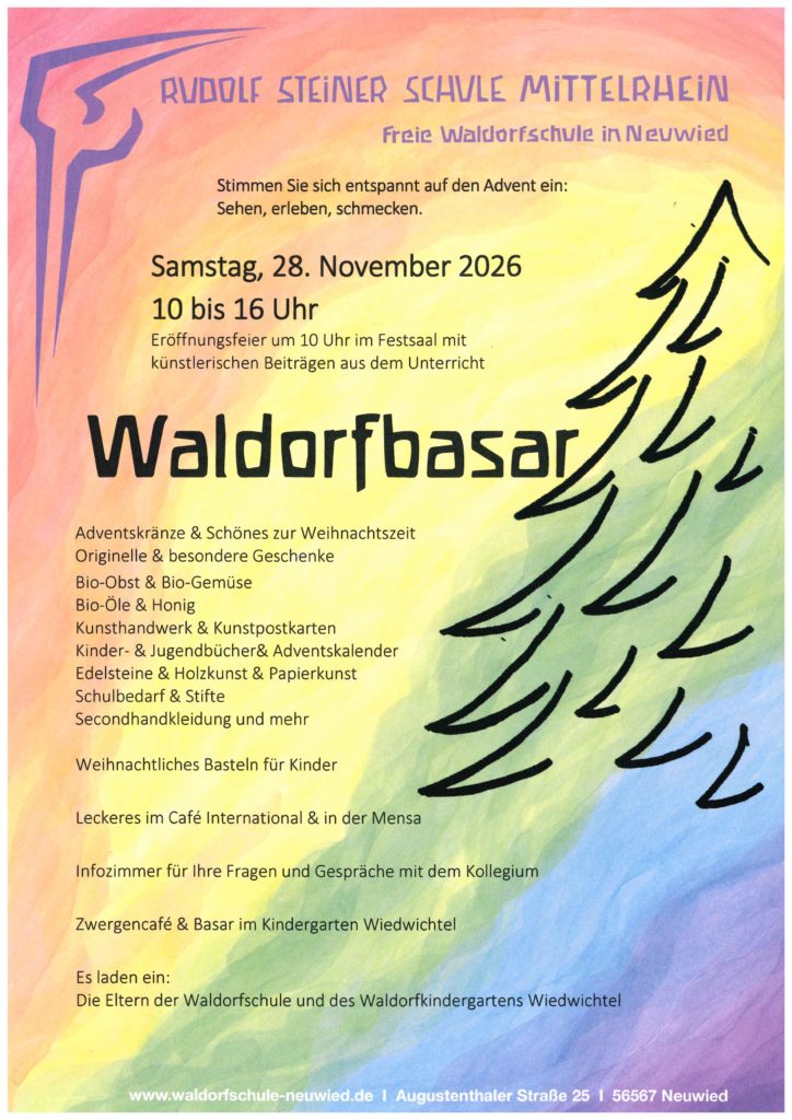 Waldorf-Adventsbasar am 28. November 2026 von 10 bis 16 Uhr